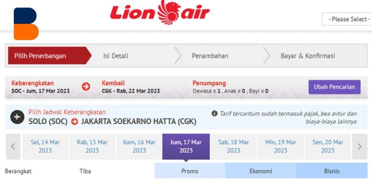 cek kode booking Lion Air